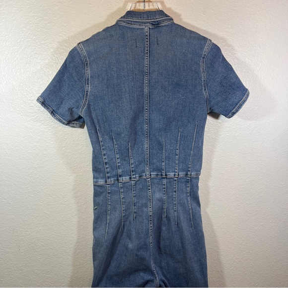 Free People We The Free Jayde Denim Jumpsuit flare leg size medium - Picture 10 of 12